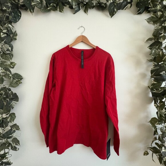 Lululemon Athletic Cotton Jersey Long Sleeve CLCN Red NWT Men’s Size XL - Picture 1 of 7